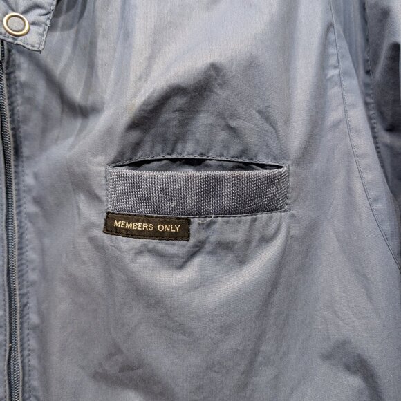 MEMBERS ONLY Classic Iconic Racer Jacket Blue Size 44 - Picture 4 of 10